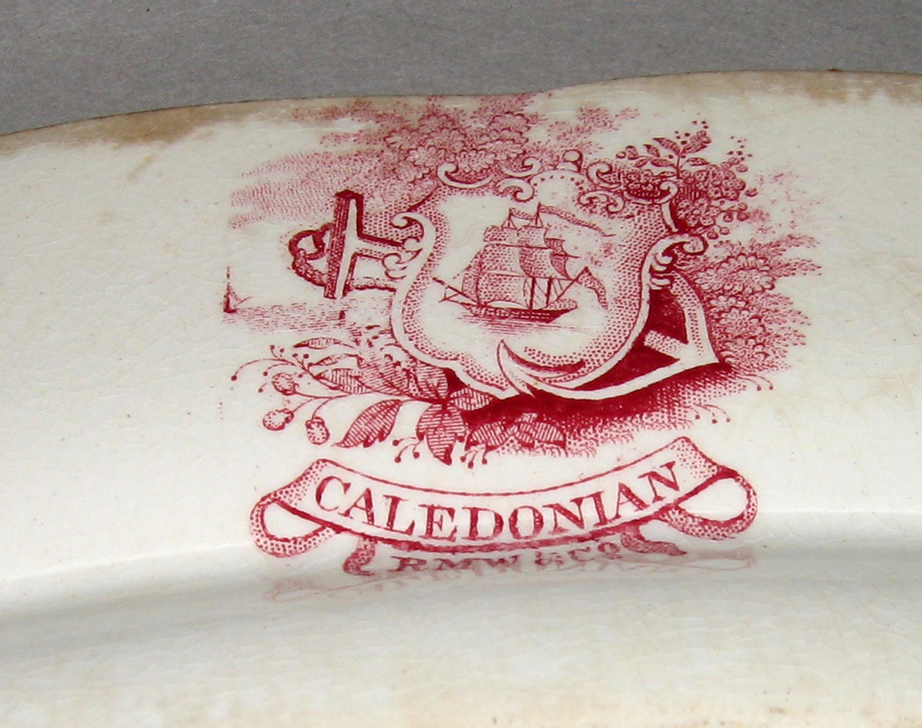 1967.1137 Caldonian pattern dish (mark)