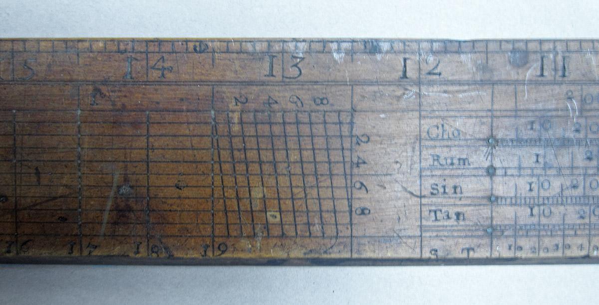 1957.0026.299, Rulers, large ruler side 1 detail 3