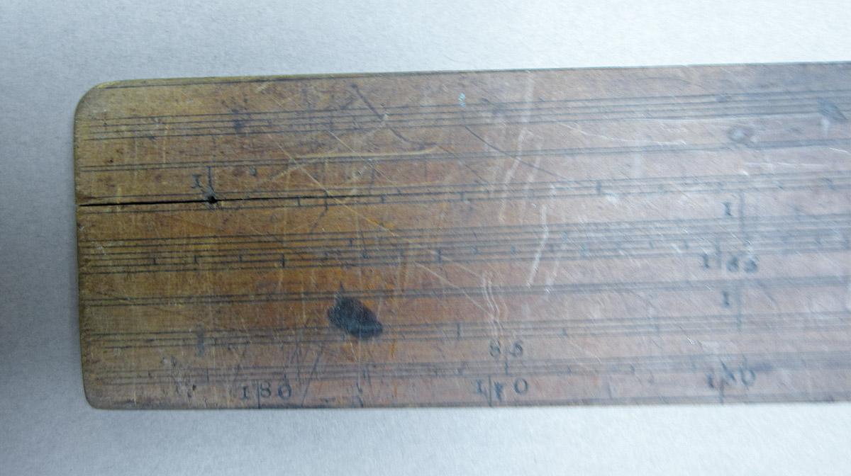 1957.0026.299, Rulers, large ruler side 2 detail 1