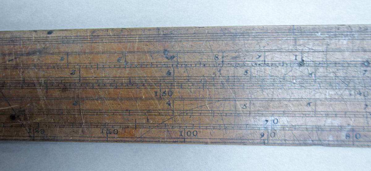 1957.0026.299, Rulers, large ruler side 2 detail 2