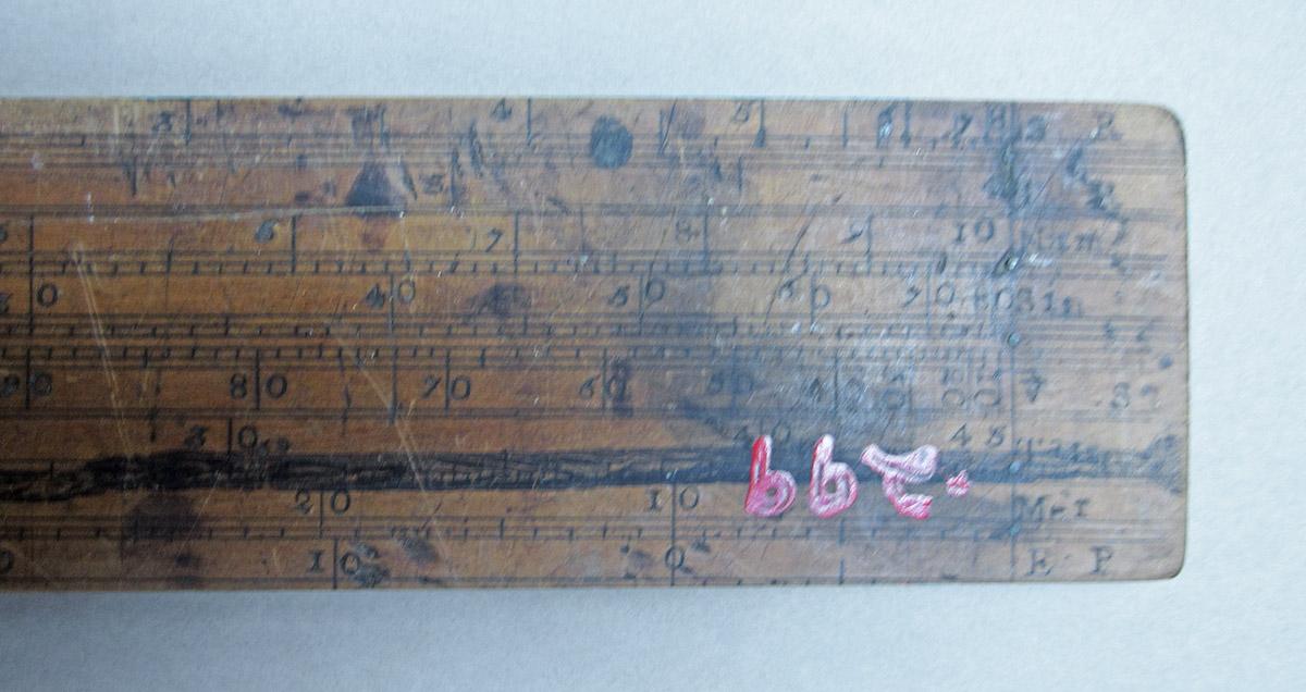 1957.0026.299, Rulers, large ruler side 2 detail 3