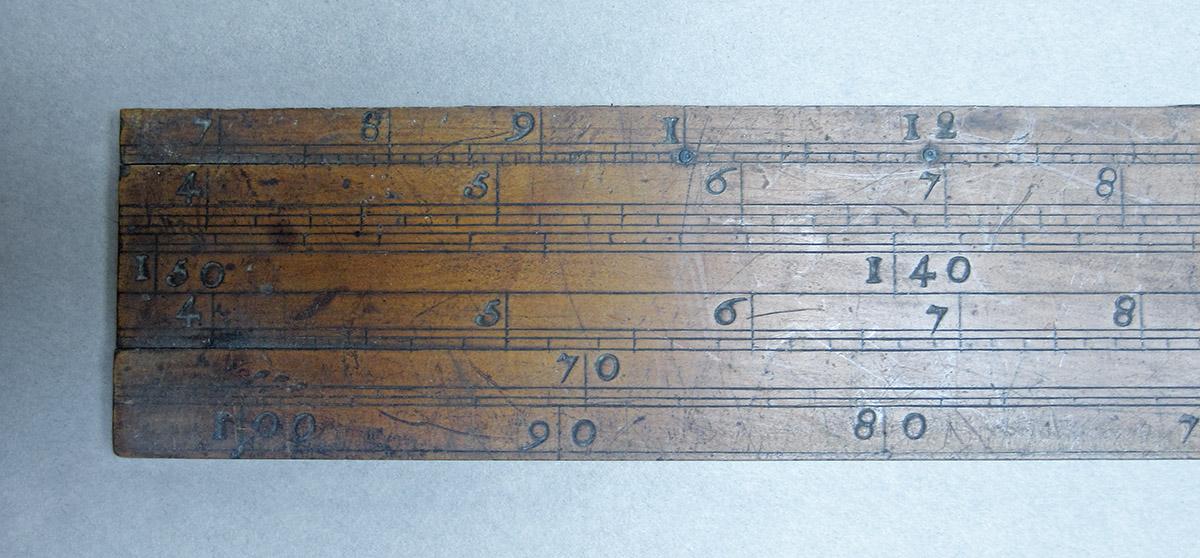 1957.0026.299, Rulers, small ruler side 2 detail 1