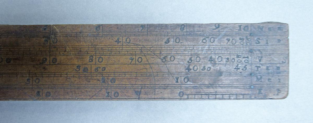 1957.0026.299, Rulers, small ruler side 2 detail 3