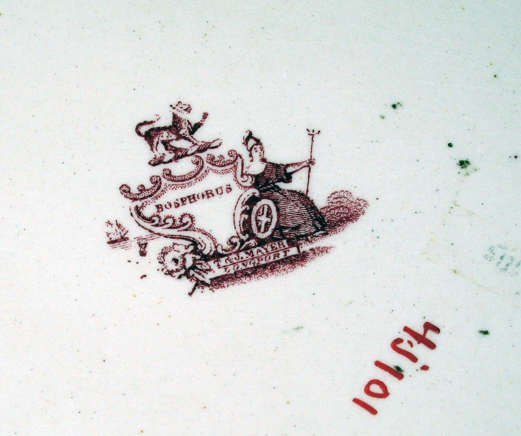 1967.1146 Mayer earthenware platter, detail