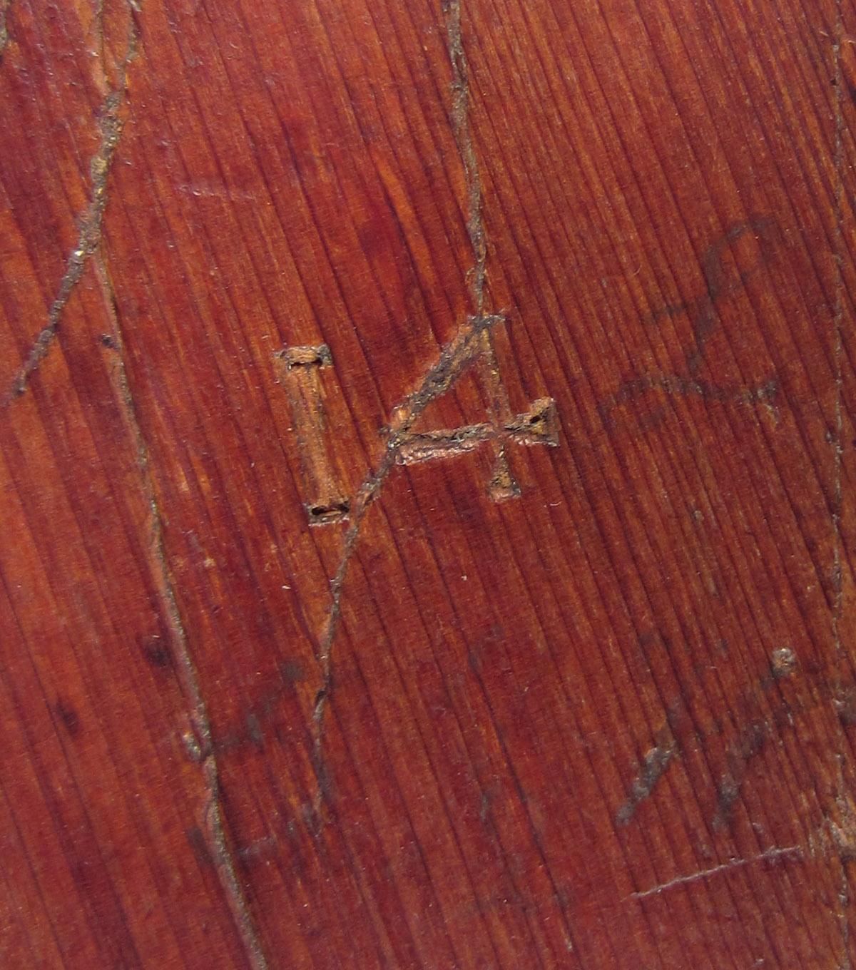 1957.0026.305 Template (leg), Mark
