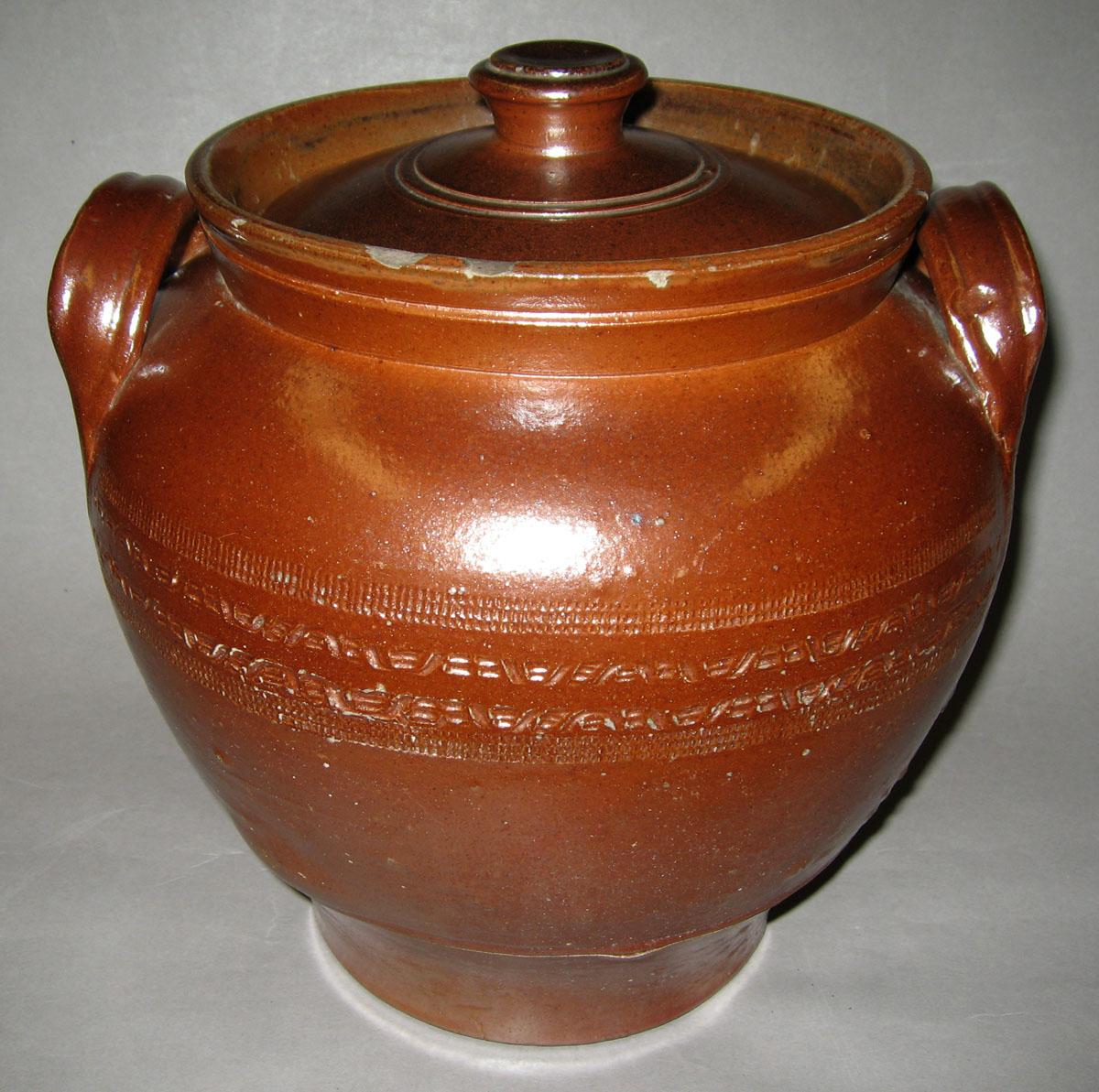 1967.1231 Brown Stoneware Jar and Cover
