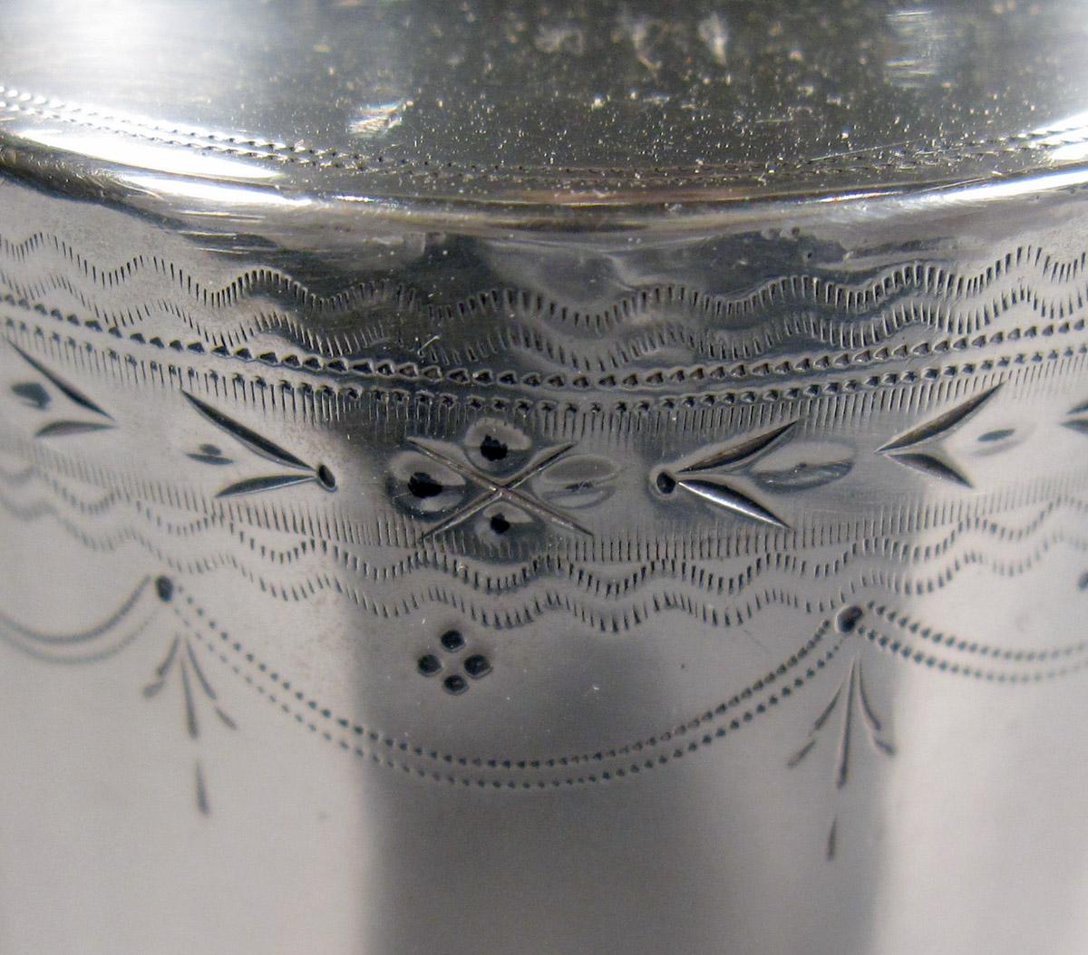 1967.1444 Silver Teapot side decoration