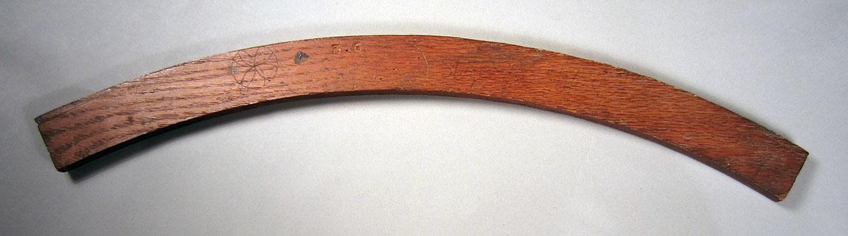 1957.0026.332 Template (wheel rim felloe), View 1