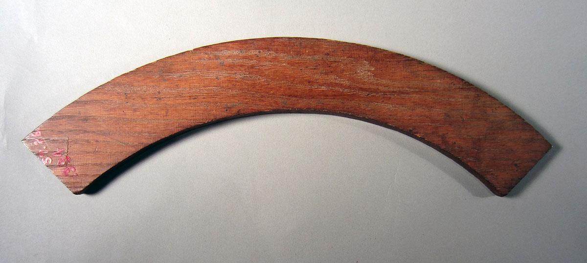 1957.0026.334 Template (wheel rim felloe), View 1