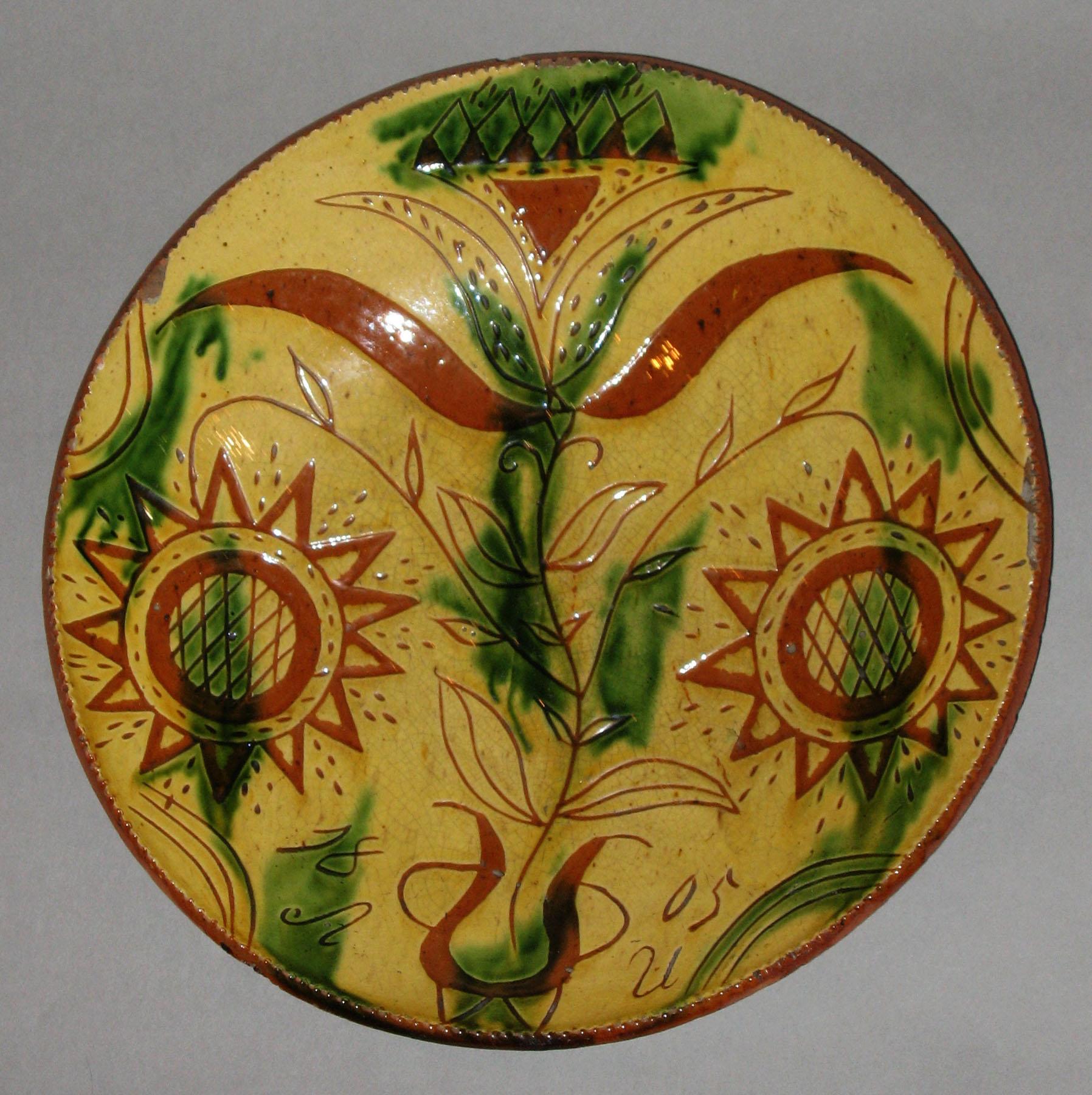 1967.1524 PA sgraffito 1805 dish