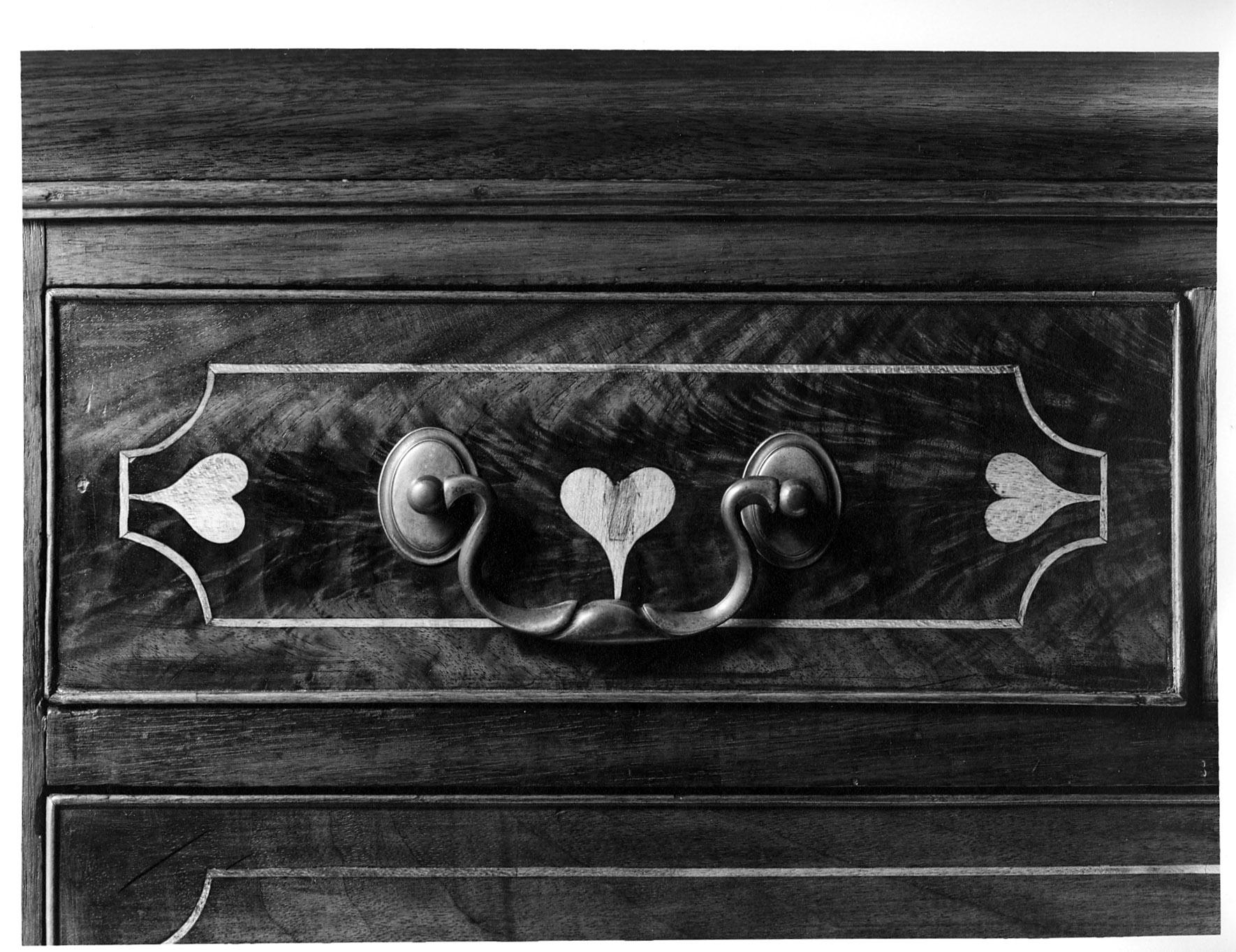 1967.1724 Chest, Chest of drawers (b/w, detail)