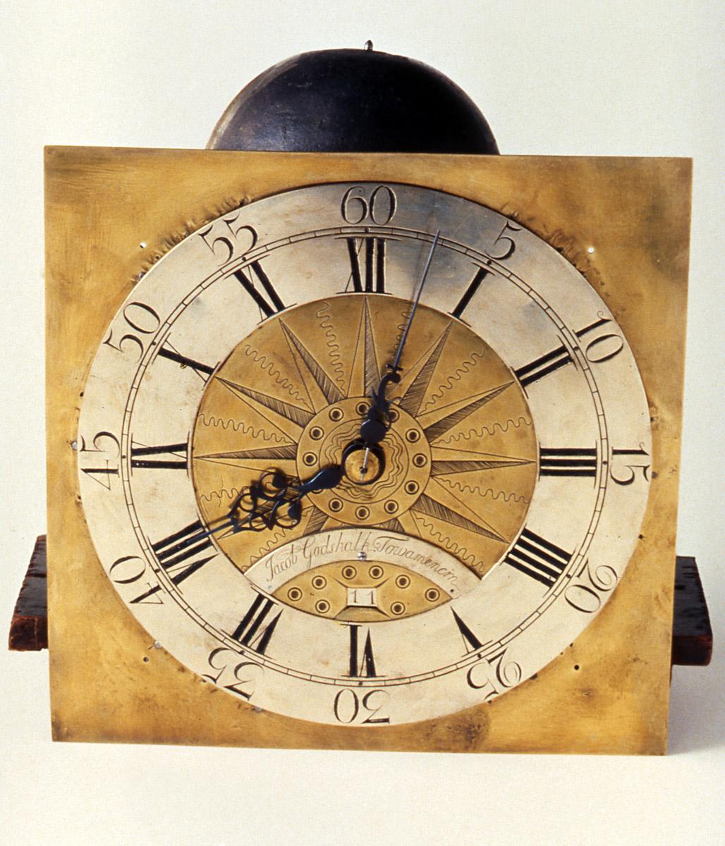 1967.1728 Clock, Tall clock (detail)