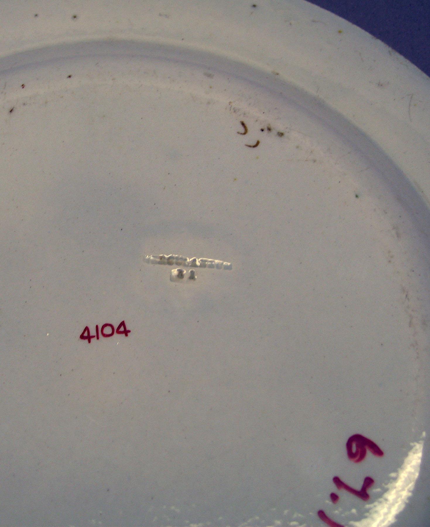 1967.1826 Pearlware plate (mark)