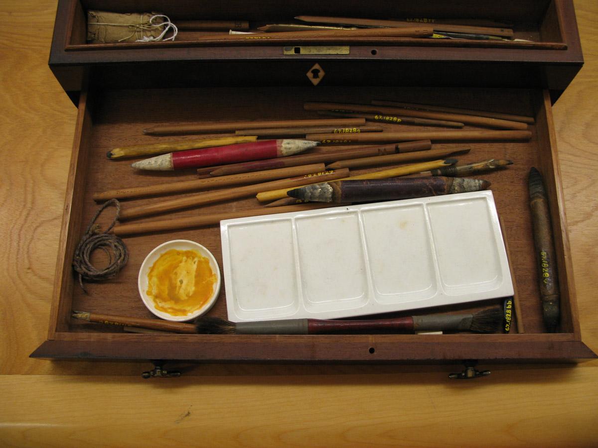 1967.1828  Watercolor Box , Drawer Open