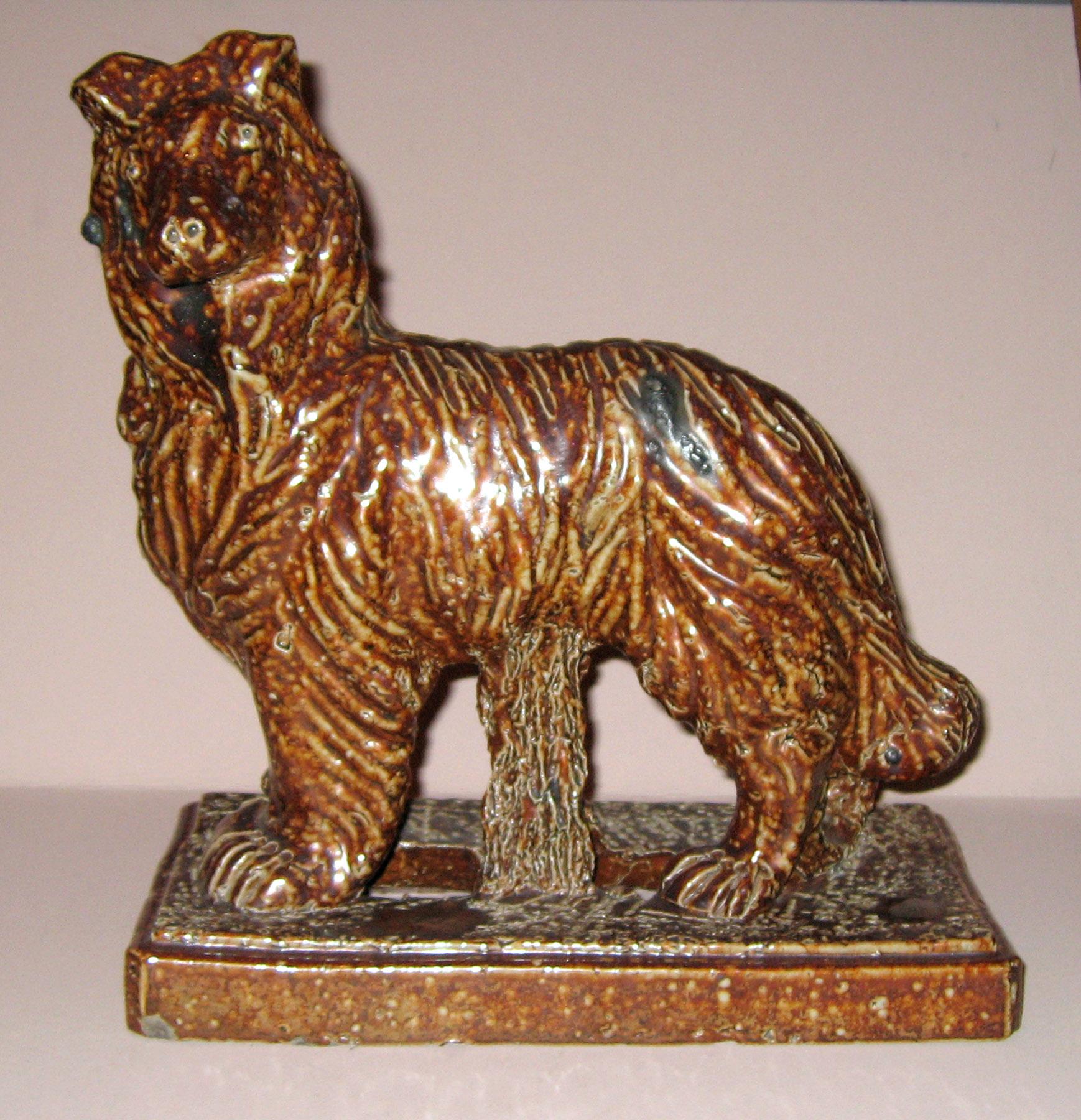 1967.1880 Salt-glazed stoneware dog