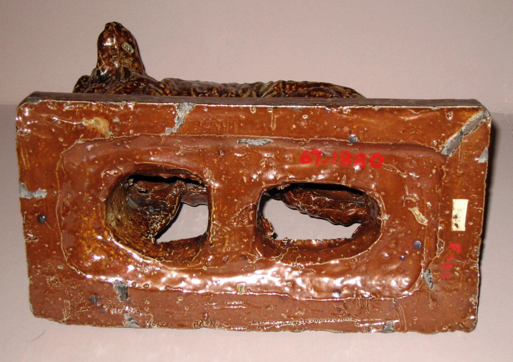 1967.1880 Salt-glazed stoneware dog (bottom)