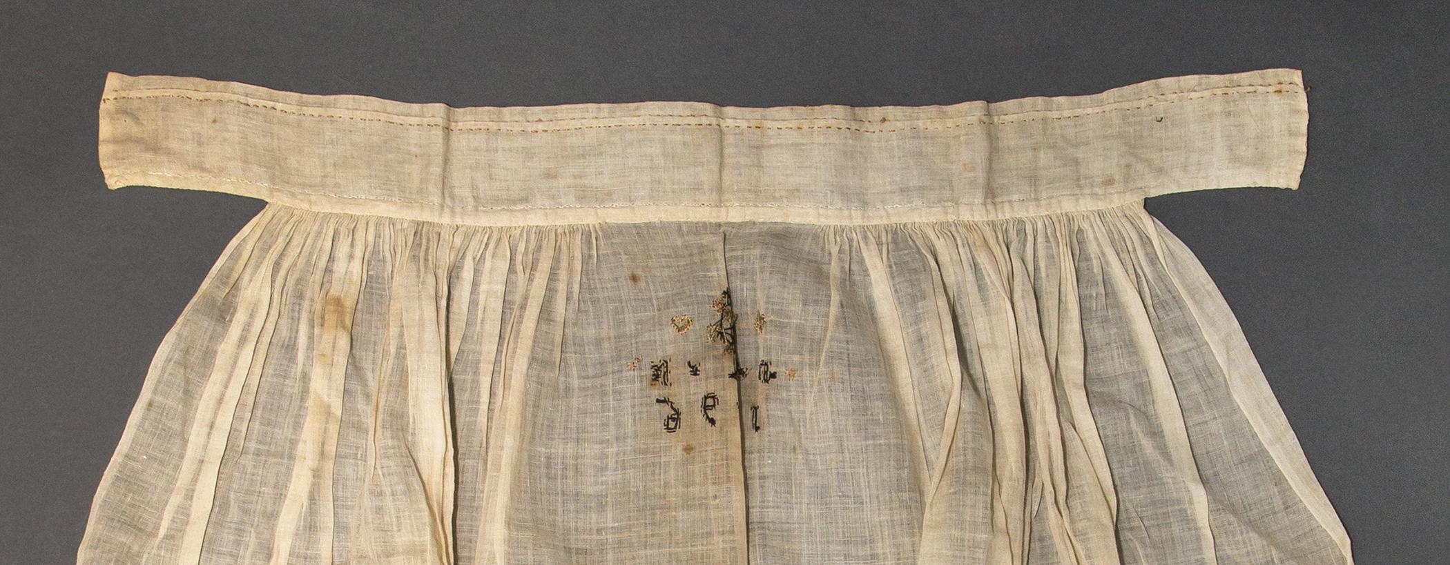 1968.0002 Apron, reverse, detail 1