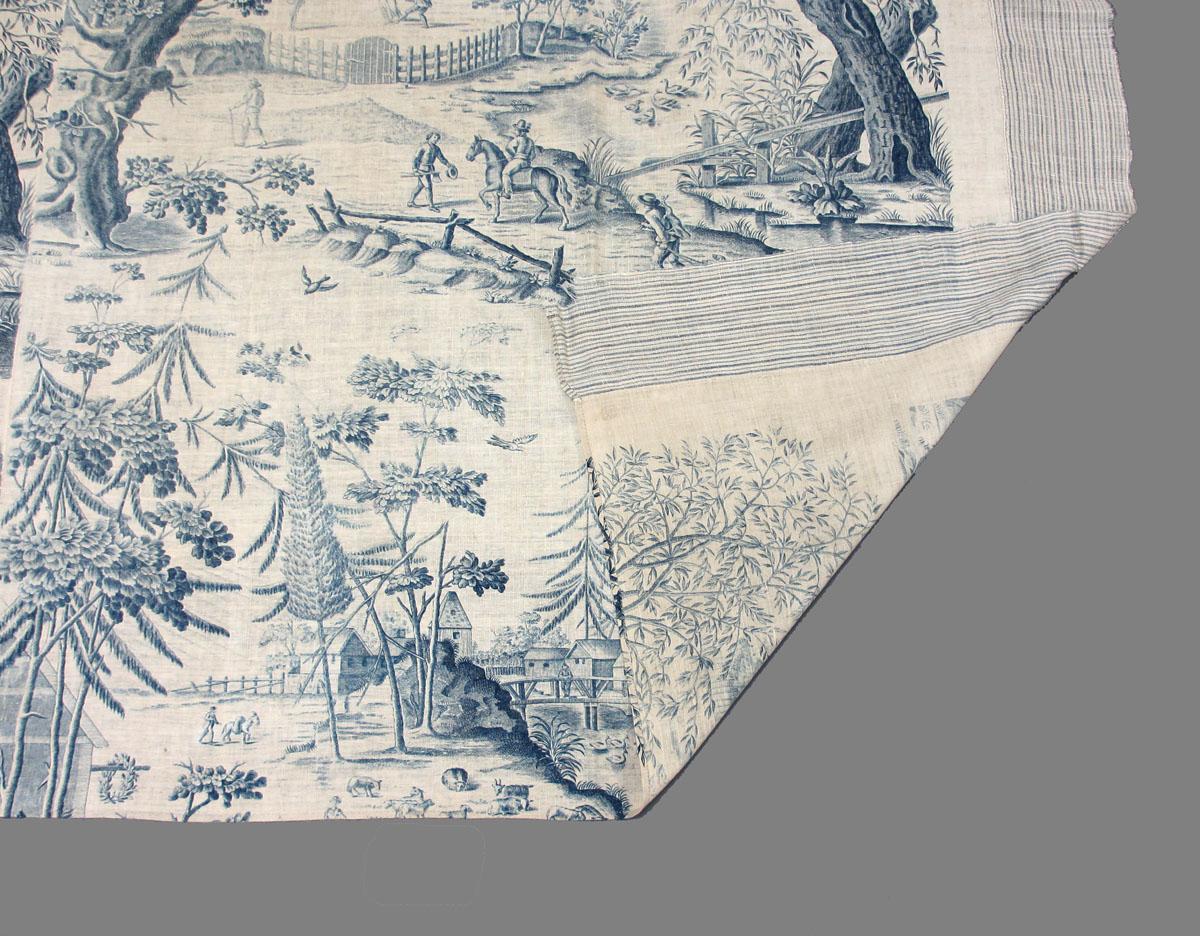 1968.0003 Textile, printed partial folded corner