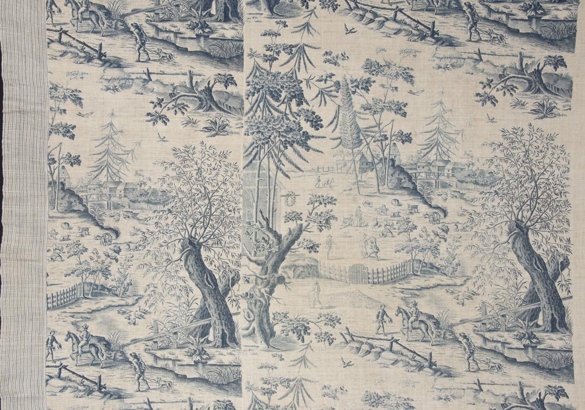 1968.0003 Textile, printed, detail 3