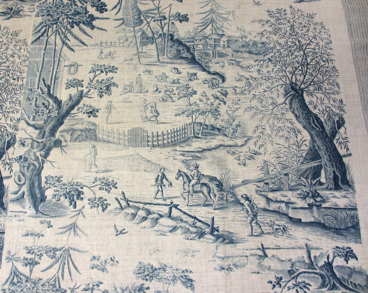 1968.0003 Textile, printed detail 2