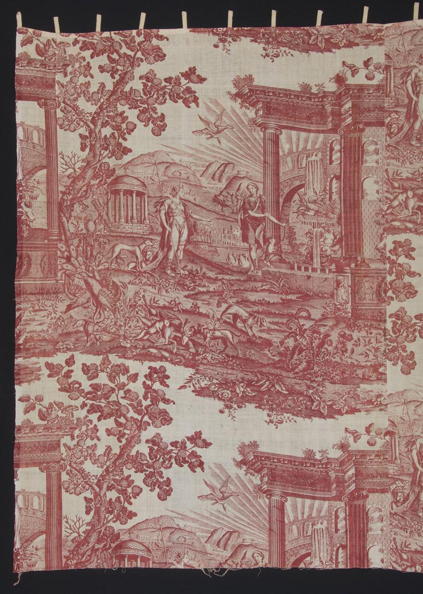 1968.0004 Textile, printed, detail 1