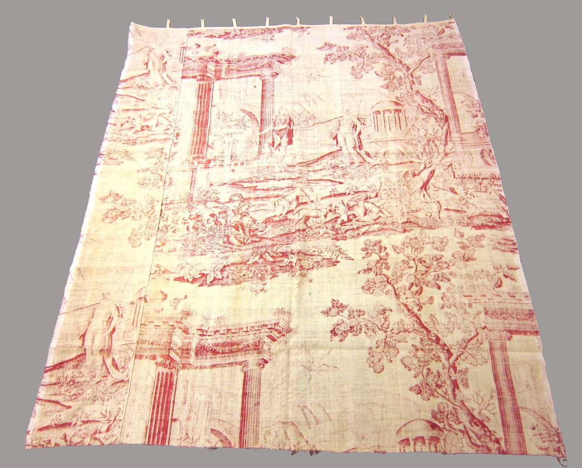 1968.0004 Textile, printed partial reverse