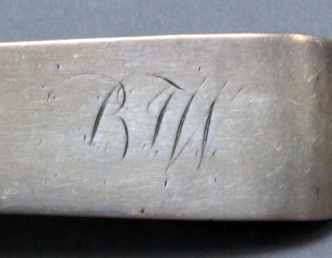 1968.0040 Silver spoon engraving