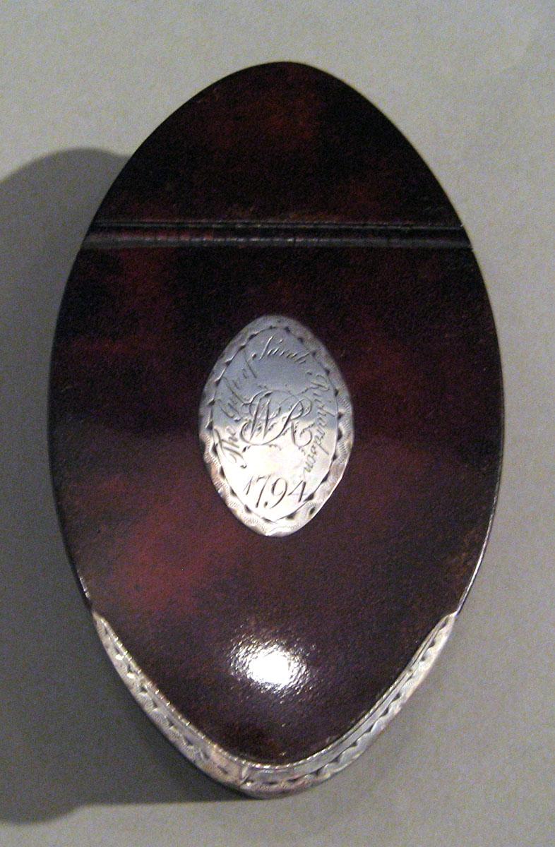 1968.0111 Silver and Leather Box