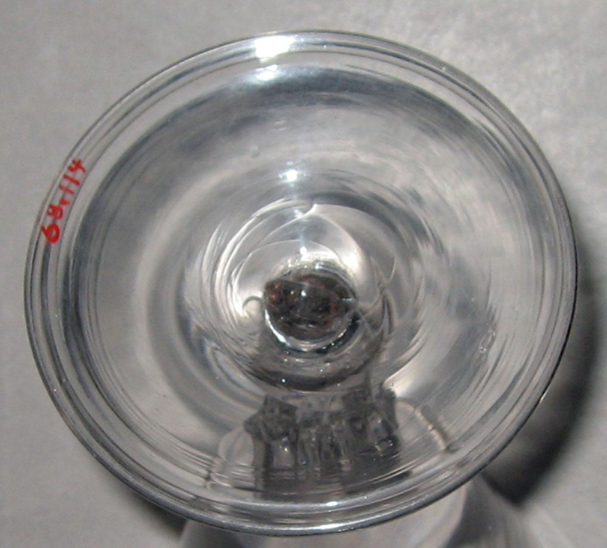 1968.0114 Colorless glass wineglass (underside)