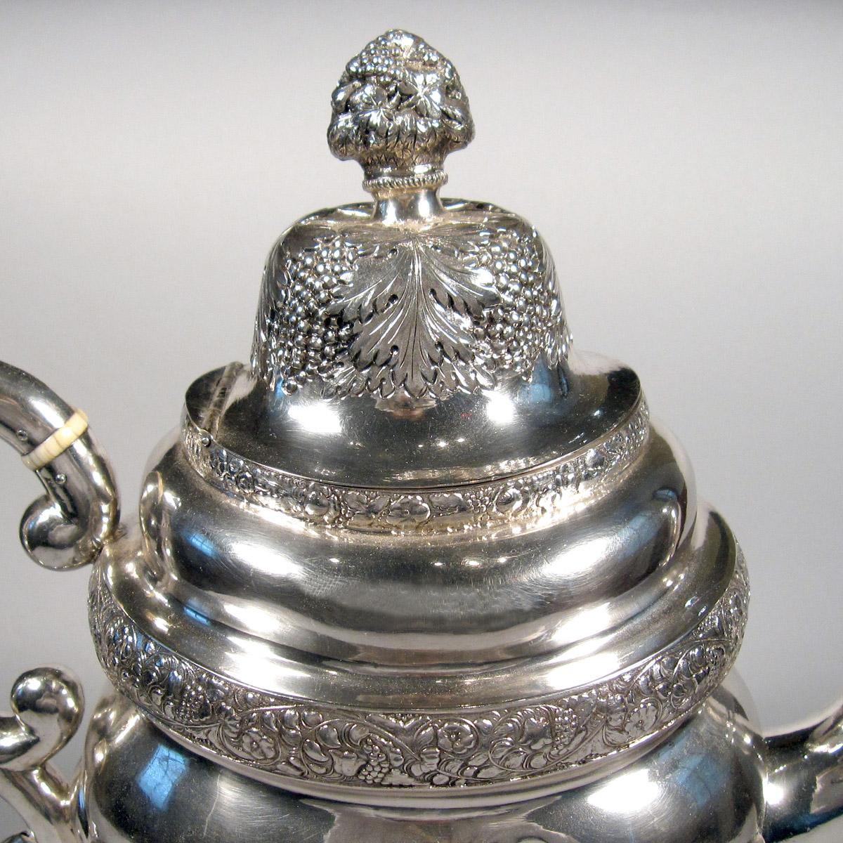 1968.0132.001 Silver Hot water pot detail