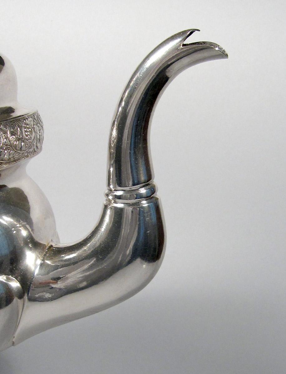 1968.0132.001 Silver Hot water pot detail spout