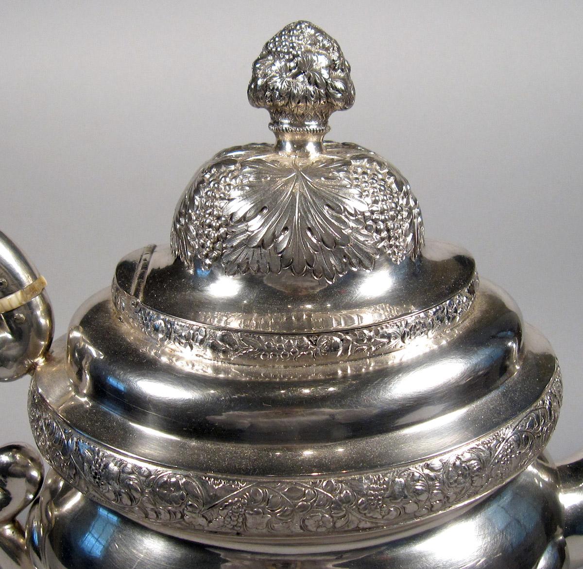 1968.0132.002 Silver Teapot detail