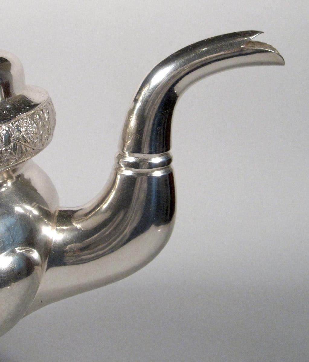 1968.0132.002 Silver Teapot detail spout