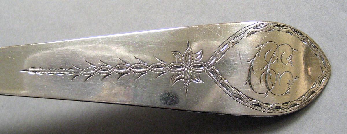 1968.0134 Silver Ladle engraving