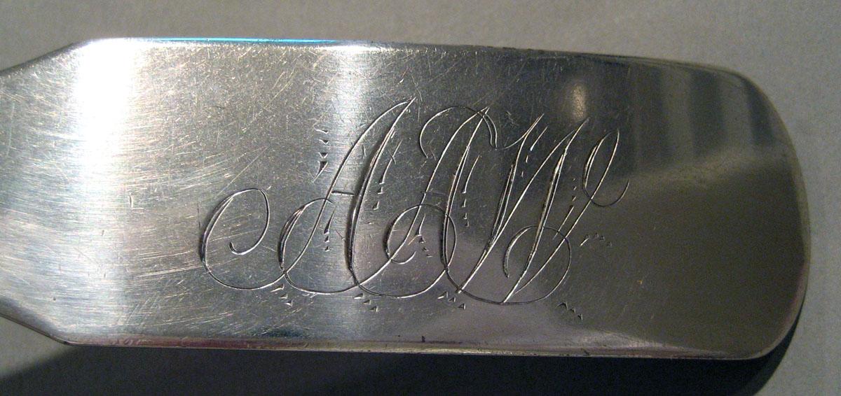 1968.0137 Silver Ladle engraving