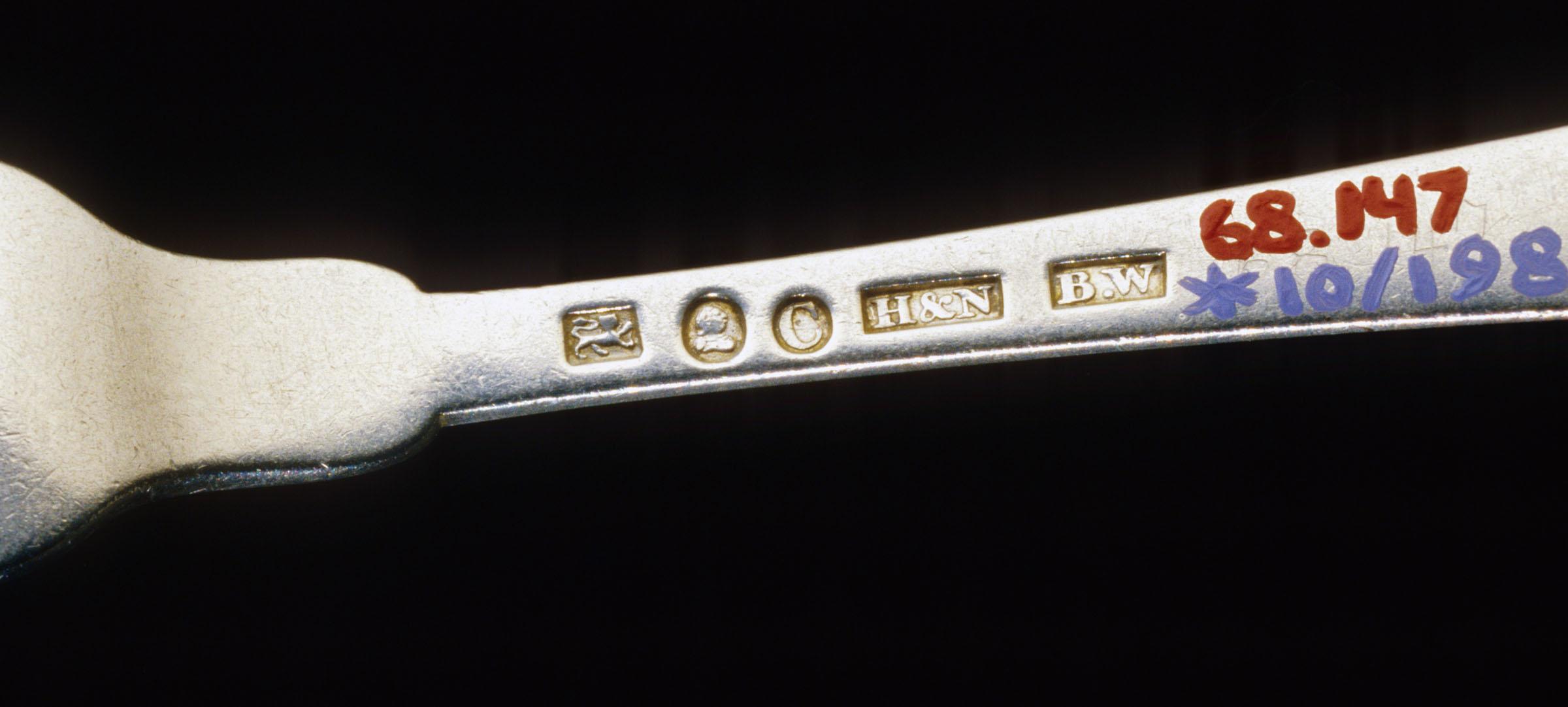 1968.0147 Fork, Dessert Fork, detail 1