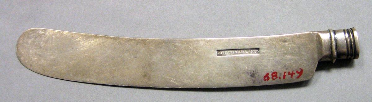 1968.0149 Silver Knife Blade underside