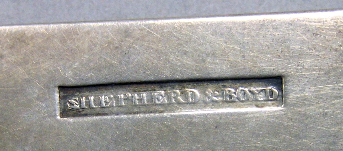 1968.0149 Silver Knife Blade mark