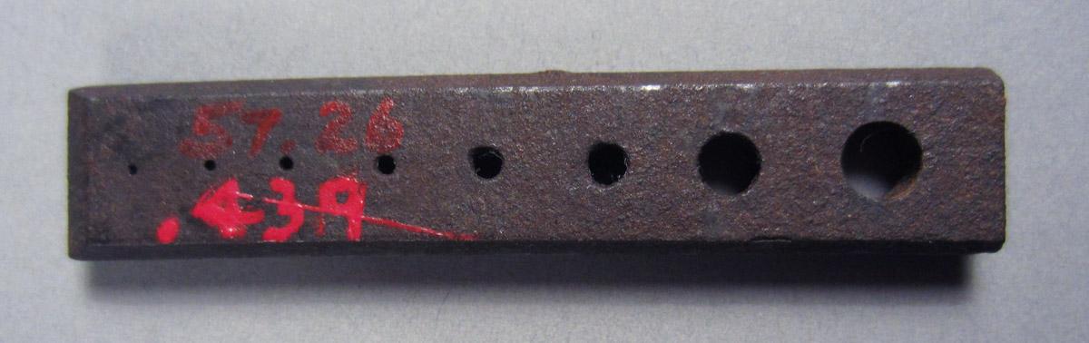 1957.0026.439 Wire or draw plate, Underside