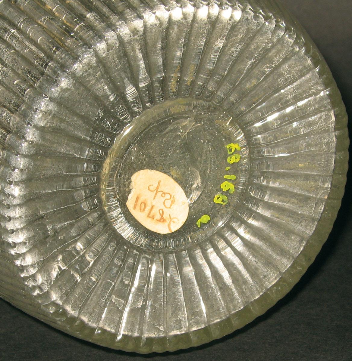 1968.0168 A Glass decanter (underside)