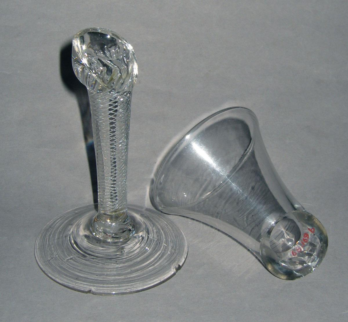1968.0169 A, B Glass wineglass