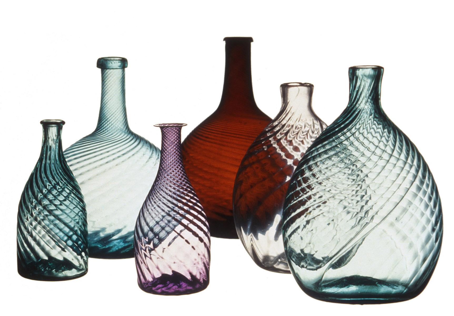 1973.0454.002 Cruet, 1968.0185 Bottle, 1973.0454.001 Cruet, 1968.0186 Bottle, 1968.0192 Flask, 1968.0190 Flask