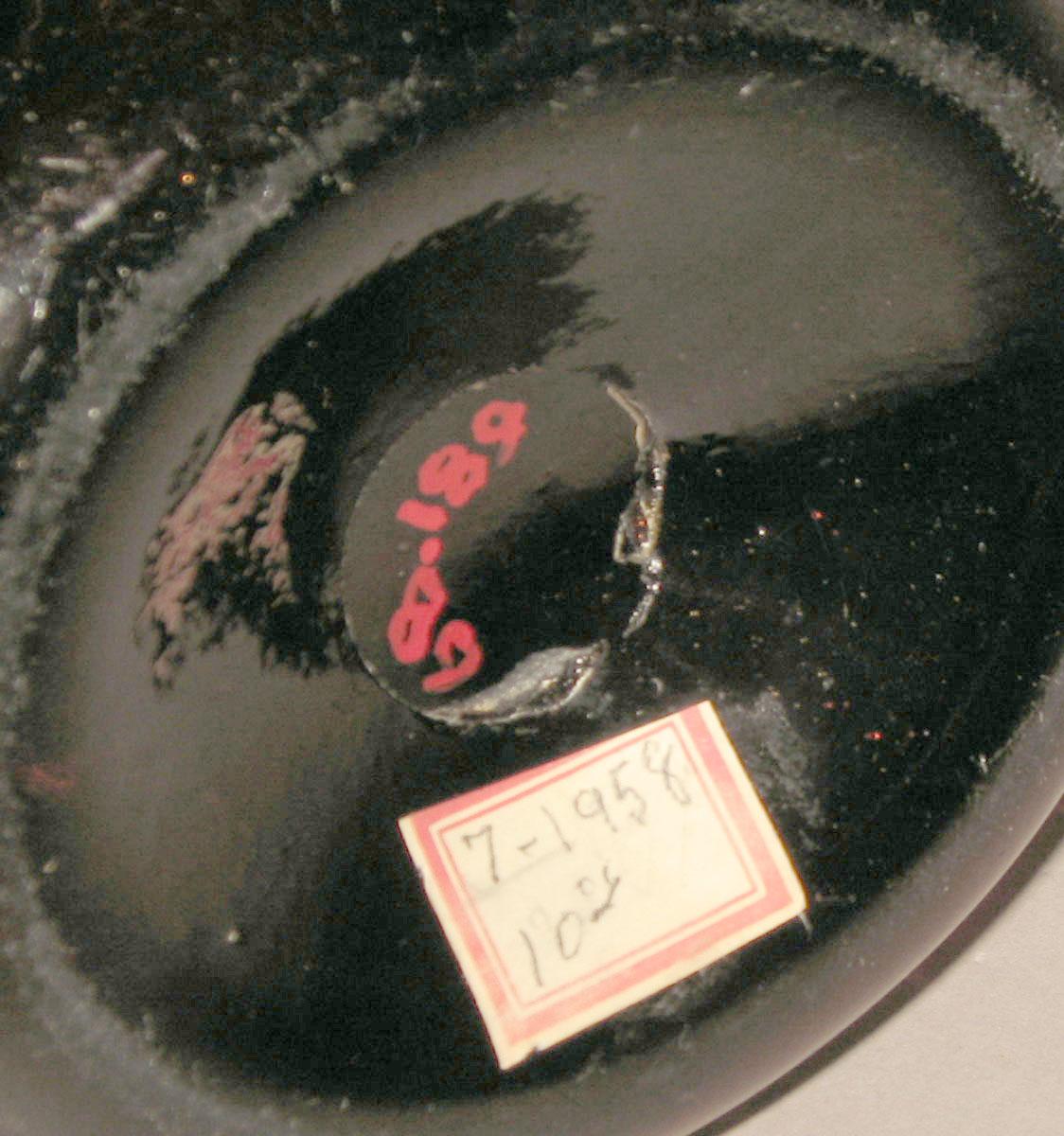 1968.0189 Glass bottle (underside)
