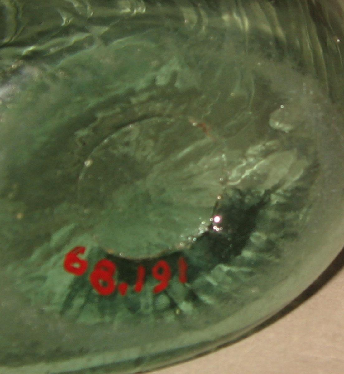 1968.0191 Glass Flask (underside)