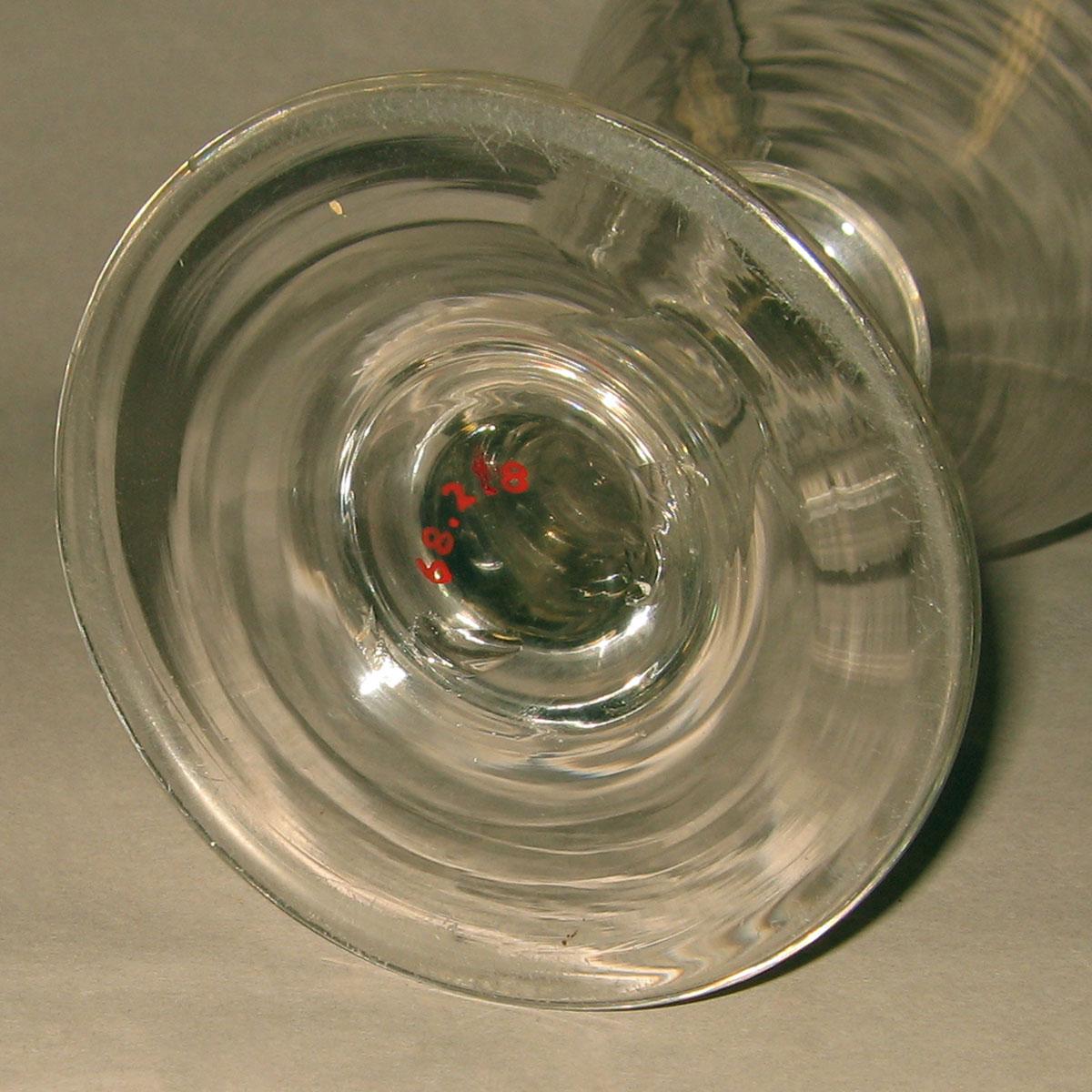 1968.0218 Glass celery vase (underside)