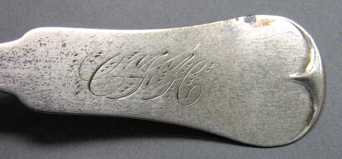 1968.0287 Silver Ladle engraving