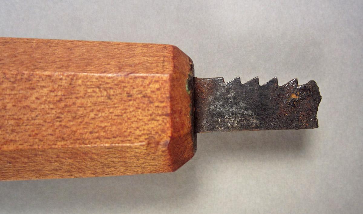 1957.0026.459, Keyhole saw, blade side 1