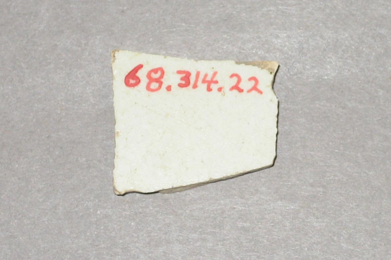1968.0314.022 Refined earthenware (creamware) fragment
