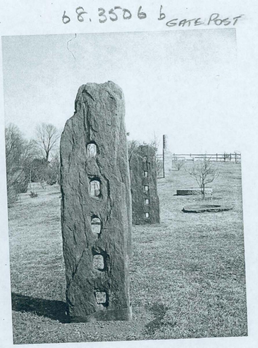 1968.0350.006 B Stone gate post (view 2)