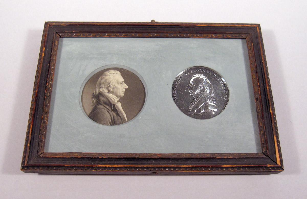 1967.0095 A Print, 1967.0094 Medal, 1968.0530 Frame, upper surface